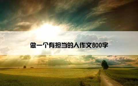 做一个有担当的人作文800字