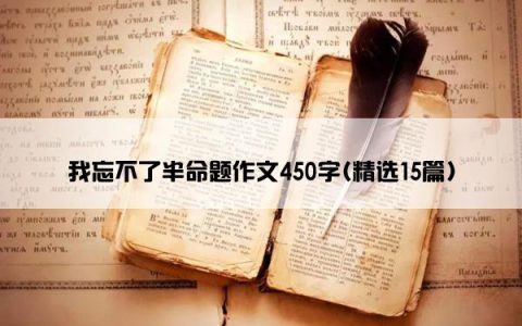 我忘不了半命题作文450字(精选15篇)