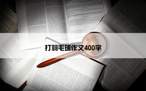 打羽毛球作文400字