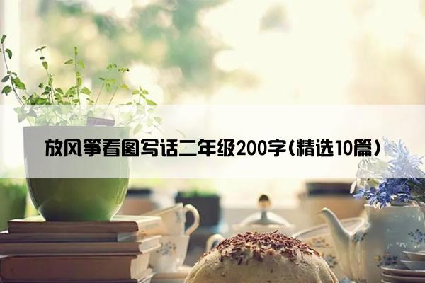 放风筝看图写话二年级200字(精选10篇)