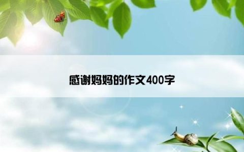 感谢妈妈的作文400字