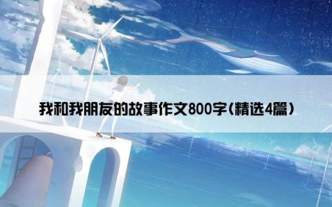 我和我朋友的故事作文800字(精选4篇)