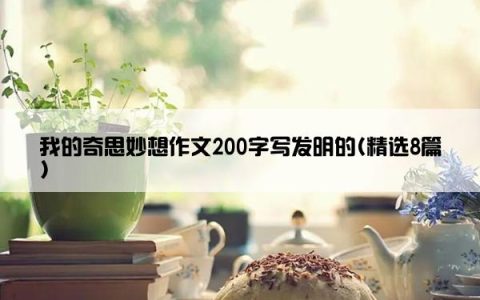 我的奇思妙想作文200字写发明的(精选8篇)