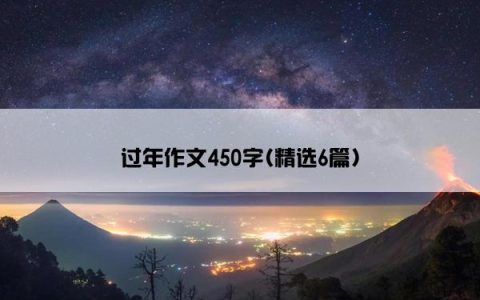 过年作文450字(精选6篇)