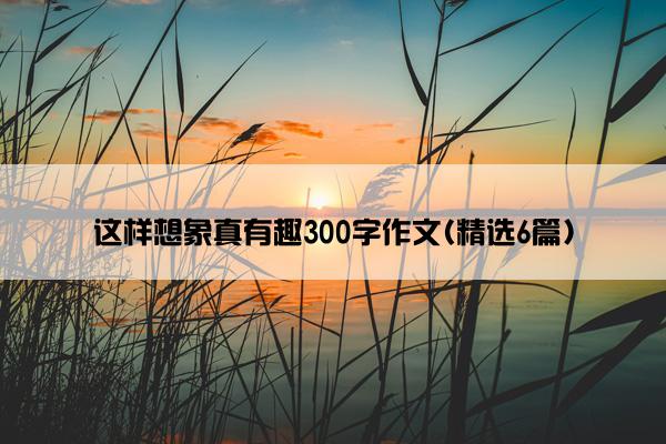 这样想象真有趣300字作文(精选6篇)