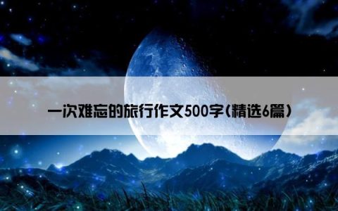 一次难忘的旅行作文500字(精选6篇)
