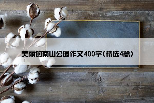 美丽的南山公园作文400字(精选4篇)