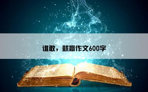 谁敢，就赢作文600字